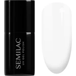 Semilac UV Hybrid Black & White gelový lak na nehty odstín 001 Strong White 7 ml