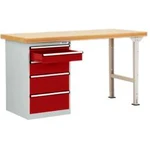Dílenském COMBI model 1 s masivní deskou, Šxhxv = 1500 x 700 x 840 mm Manuflex TP5087.3003 TP5087.3003