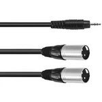 Kabelový adaptér Omnitronic 30225157 [1x jack zástrčka 3,5 mm - 2x XLR zástrčka 3pólová], 3.00 m, černá