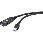 USB 3.0 prodlužovací kabel Renkforce RF-4598348, 15.00 m, černá