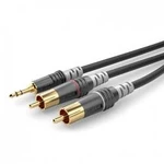 Jack / cinch audio kabel Hicon HBA-3SC2-0090, 0.90 m, černá