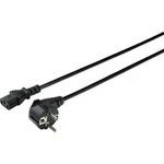 Síťový kabel s IEC zásuvkou Basetech XR-1638071, 2.50 m, černá