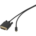 USB / DVI kabel Renkforce [1x USB-C™ zástrčka - 1x DVI zástrčka 24+1pólová] černá 3.00 m
