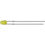 LED dioda s vývody Kingbright, L-7104YC, 20 mA, 3 mm, 2,1 V, 34 °, 20 mcd, žlutá