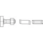 Šroub s T hlavou 161465, N/A, M10, 40 mm, ocel, 100 ks