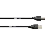 USB 2.0 kabel Cordial CUSB 1,8, 1.80 m, černá
