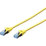 Síťový kabel RJ45 Digitus DK-1532-005/Y, CAT 5e, SF/UTP, 0.50 m, žlutá