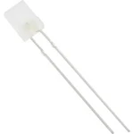 LED s vývody HuiYuan 2534W2D-KHD-C, typ čočky hranatý, 2 x 5 mm, 120 °, 20 mA, bílá