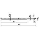 Zkušební hrot PTR 1025-H-1.5N-AU-1.5