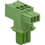 Síťový T konektor WAGO 893-1606, adaptér úhlový, zelená