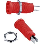 Labor. zásuvka MultiContact XEB-1R (66.9131-22), vestavná vertik., Ø 4 mm, červená