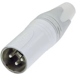 XLR kabelová zástrčka Neutrik NC3MXX-WT, rovná, 3pól., 3,5 - 8 mm, bílá