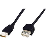 Kabel USB 2.0, USB A/USB zásuvka A, 5 m, Digitus