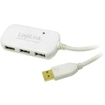 USB 2.0 prodlužovací kabel LogiLink UA0108, 12.00 m, bílá