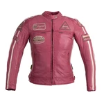 Dámská kožená moto bunda W-TEC Sheawen Lady Pink  XS  růžová
