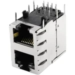 RJ45 konektor BEL Stewart Connectors SS-738811S-PG4-AC - zásuvka, vestavná horizontální RJ45 počet pólů: 8P8C, poniklovaná, kov, 1 ks