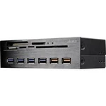 Vestavná čtečka karet do PC 13,34 cm (5,25") Akasa AK-HC-07BK AK-HC-07BK, USB 2.0 (základní deska), USB 3.0 (základní deska), Molex, SATA, černá