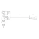 Upravený zástrčkový konektor pro senzory - aktory TE Connectivity 1-2273008-3 zástrčka, zahnutá, 5.00 m, 1 ks
