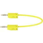 Stäubli LK205 měřicí kabel [lamelová zástrčka 2 mm - lamelová zástrčka 2 mm] žlutá, 15.00 cm
