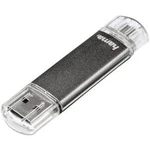 USB paměť pro smartphony/tablety Hama FlashPen "Laeta Twin", 64 GB, USB 2.0, microUSB 2.0, šedá