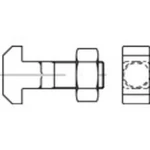 Šroub s T hlavou a čtyřhranem Toolcraft, DIN 186, 25 ks, M10, 25 mm