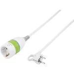 Napájecí prodlužovací kabel s přepínačem Renkforce 1362918, bílá, zelená, 5.00 m