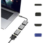 USB-C / Mini-DisplayPort / HDMI / VGA adaptér Hama 00200306, šedá
