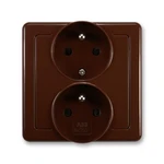 ABB Swing dvojzásuvka hnědá 5512G-C02249 H1 polozapuštěná