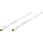 Antény kabel Vivanco 48120, 110 dB, pozlacené kontakty, s feritovým jádrem, 3.00 m, bílá