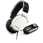 Steelseries ARCTIS PRO+ GAME DAC herní headset na kabel přes uši, s USB, jack 3,5 mm, bílá, černá