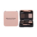 Makeup Revolution London Brow Sculpt Kit 2,2 g set a paletka na obočie pre ženy Dark Brown