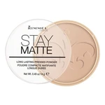 Rimmel London Stay Matte 14 g púder pre ženy 005 Silky Beige