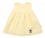 Baby Nellys Lehké Handmade šatičky Madeira, žluté, vel. 92 (18-24m)