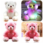 Girls Baby Cute Soft Stuffed Plush Teddy Bear Toy with LED Light Up for Kids Xmas Gift