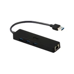 USB Hub i-tec USB 3.0 / 3x USB 3.0 + LAN (U3GL3SLIM) čierny rozbočovač • 3× USB 3.0 • RJ45 • bez instalace ovladačů • přepěťová ochrana • vysoká kompa