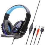 Bakeey Gaming Headset USB Headphone Stereo with 3.5mm RGB LED Surround Sound Mic for Laptop