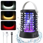 Elfeland 500-1000V Power Grid LED Electric Mosquito Killer Light with UV Light Mosquito Trap Outdoor IP65 Waterproof USB