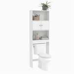 56X19X165 Bath Cabinet Toilet Bathroom Space Saver Storage Cabinet White