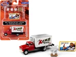 1955 Chevrolet Box Truck Red and White with Building Sign and 3 Beer Kegs with Skid "Acme Beer" 1/87 (HO) Scale Models by Classic Metal Works