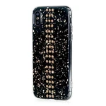 Swarovski kryt Stripe pre iPhone XS/X - Black Galaxy/Gold