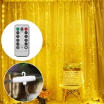 3M*1M 3M*3M USB LED Curtain Window String Light with Hook Up Icicle Garland Christmas Wedding Lamp Decor