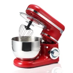 SINGES Stand Mixer 1200W 6 Speed Dough Tilt Head Electric Mixer Stainless Steel Bowl Hook Mixing Beater Whisk Red with 3