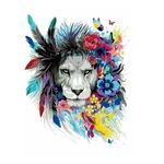 DIY Digital Painting Art Kit Lion 40*50cm Art Craft Kit Handmade Wall Decorations Gifts with Wooden Frame