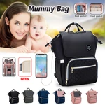 [Upgrade Version] LEQUEEN Large Capacity Outdoor Trip Travel Diaper Storage with USB Charging Port Mummy Bag Backpack