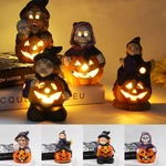 LED Halloween Witch Pumpkin Party Holiday Light Decor Home Desk Lamp Ornament