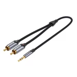 VENTION BCNBD 3.5mmMal to 2-mal RCA Audio Cable 0.5m 29AWG 1 to 2 Connection Cable Adapter Cable