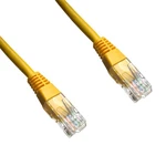 Kábel DATACOM síťový (RJ45), 0,5m (1505) žltý Patch kabel UTP lanko cat.5e se dvěma konektory RJ45, pro propojování počítačových sítí (např. pro spoje