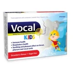 VOCAL Kids pastilky s jahodovou príchuťou bez cukru 24 kusov