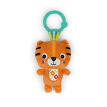 BRIGHT STARTS Chrastítko plyšové na C kroužku tygr Jingle Joy™ 0m+