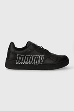 Tenisky Tommy Jeans TJM BASKET LOGO čierna farba, EM0EM01257